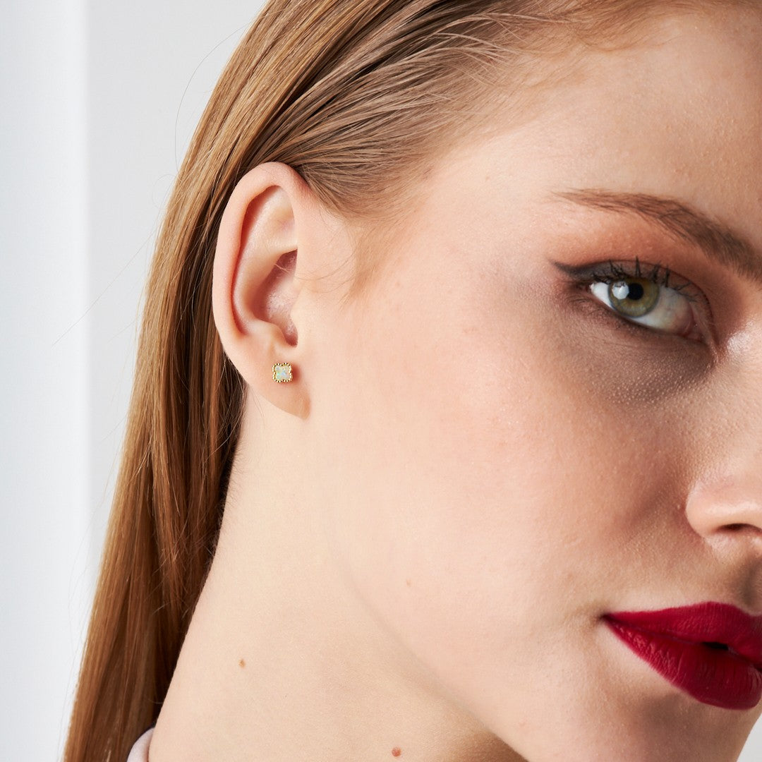 Dört yapraklı yonca piercingi - 925 GÜMÜŞ