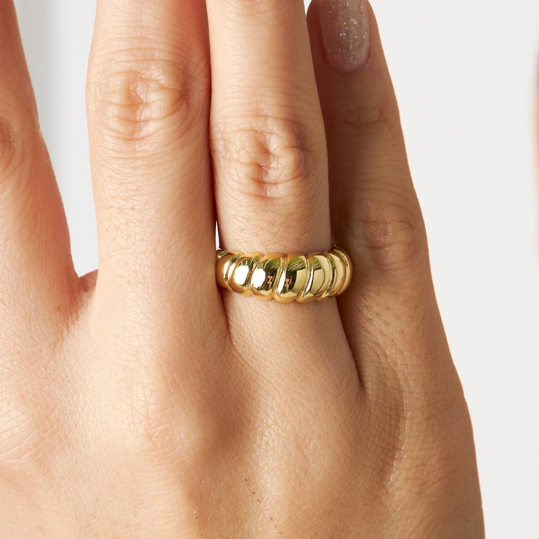 Basit Bombe Yüzük - 925 GÜMÜŞ