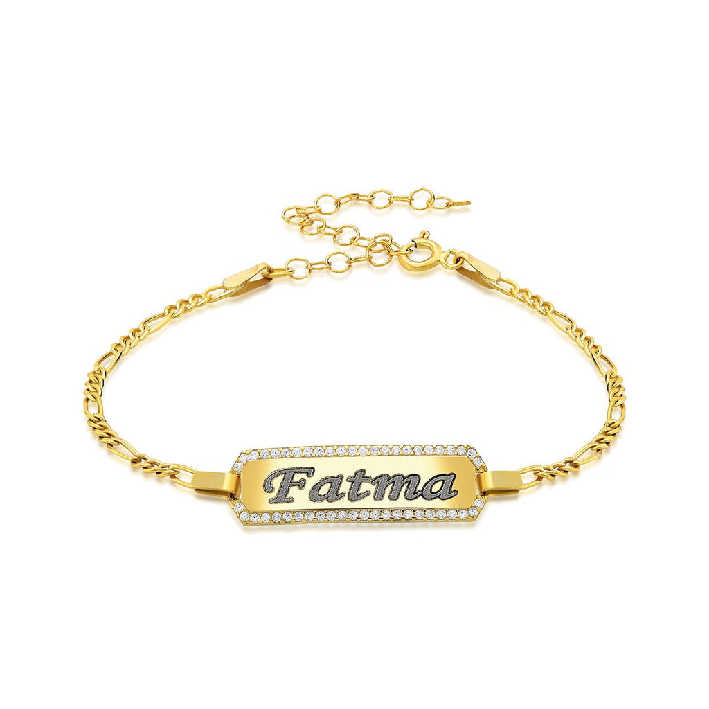 Zirkon taşlı bebek künyesi - 925 GÜMÜŞ