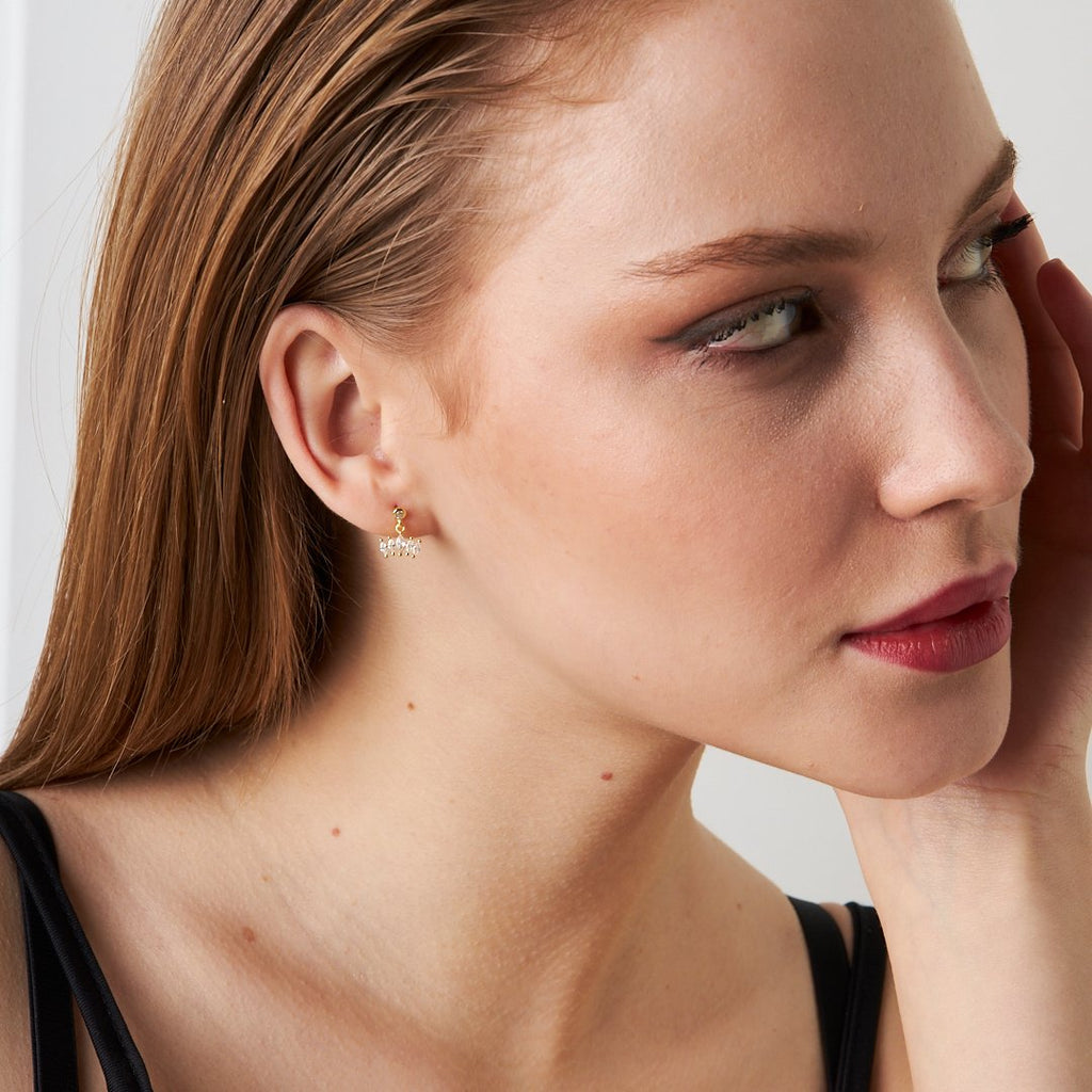 Zirkon Taşlı Piercing - 925 GÜMÜŞ