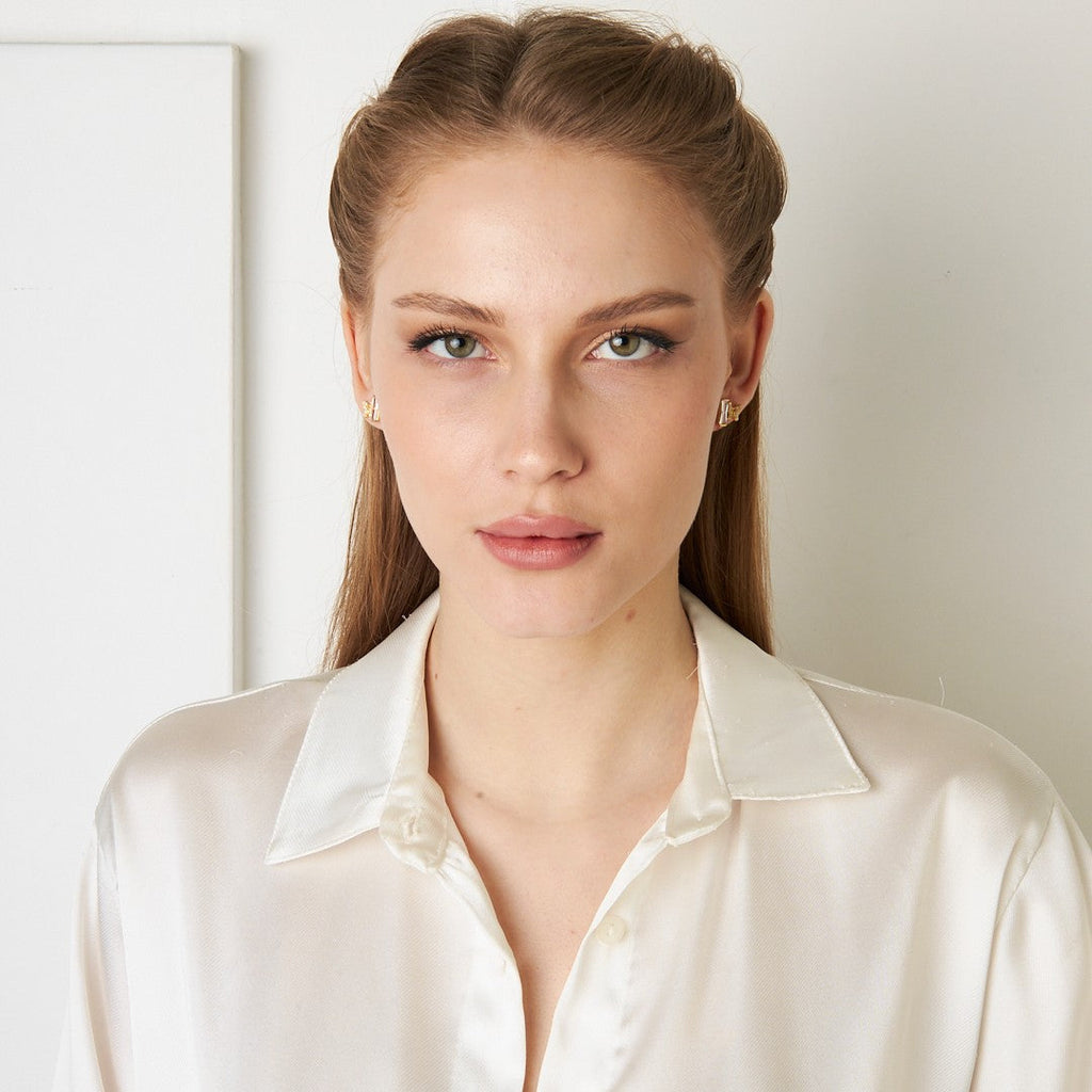 Kelebekli Baget Küpe - 925 GÜMÜŞ