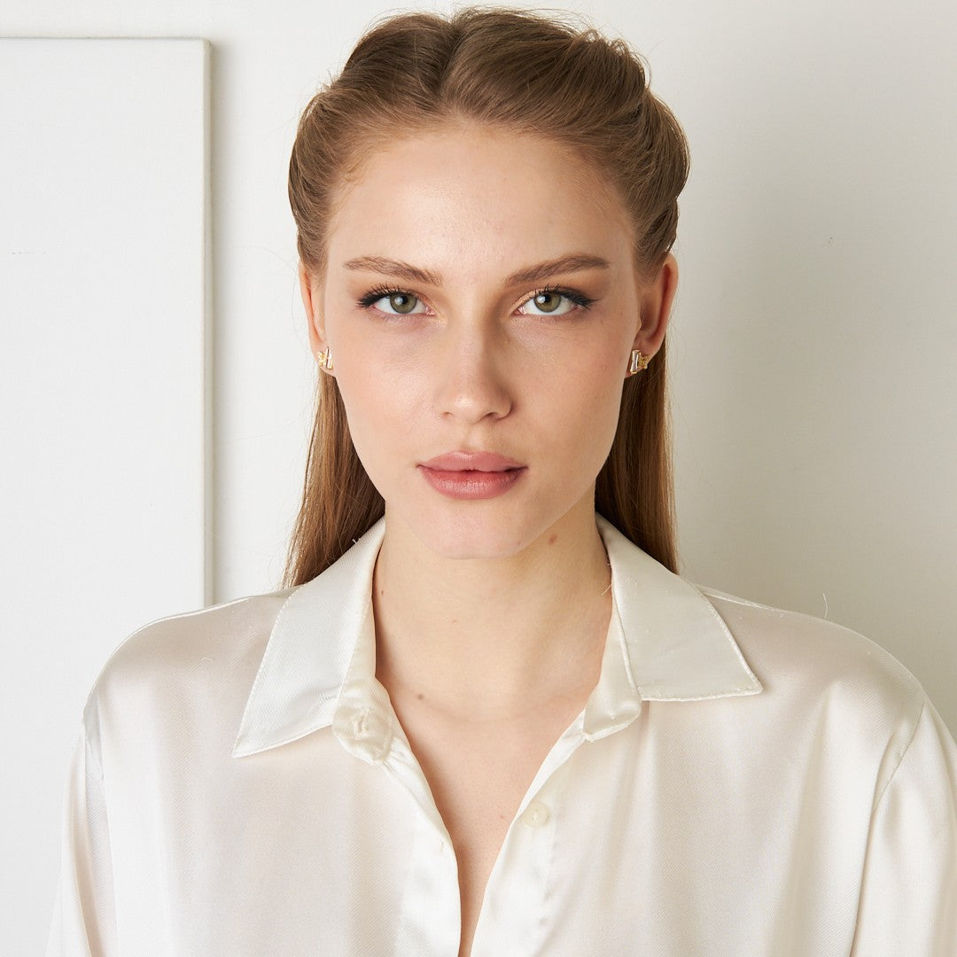 Kelebekli Baget Küpe - 925 GÜMÜŞ