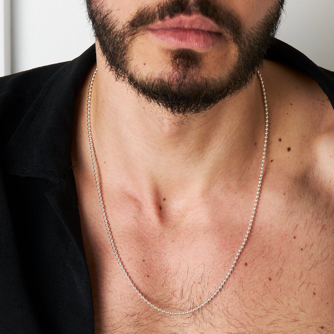 Top Zincir Kolye - 925 GÜMÜŞ