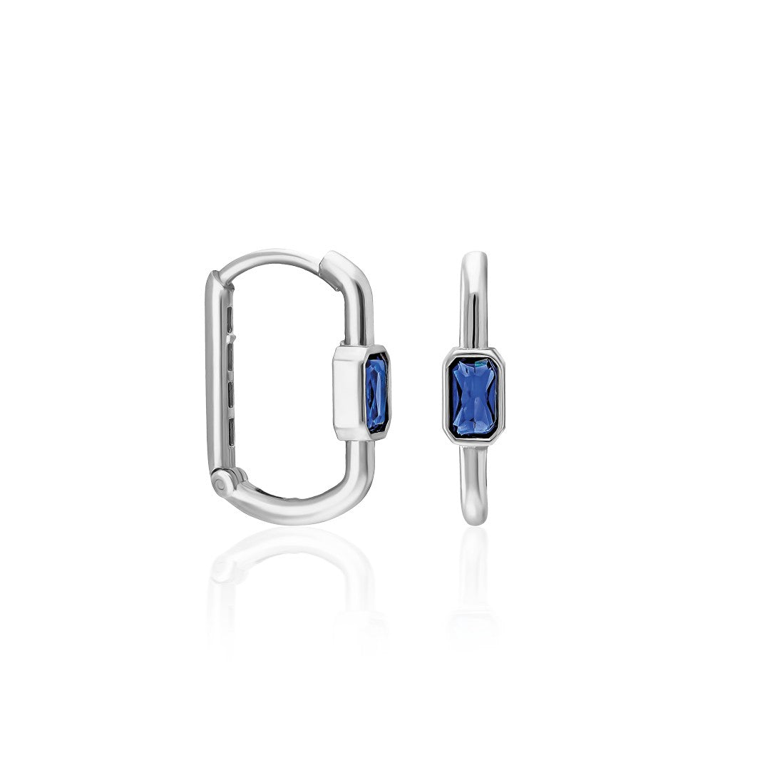 Göztaşı Kancalı Model Küpe - 925 GÜMÜŞ