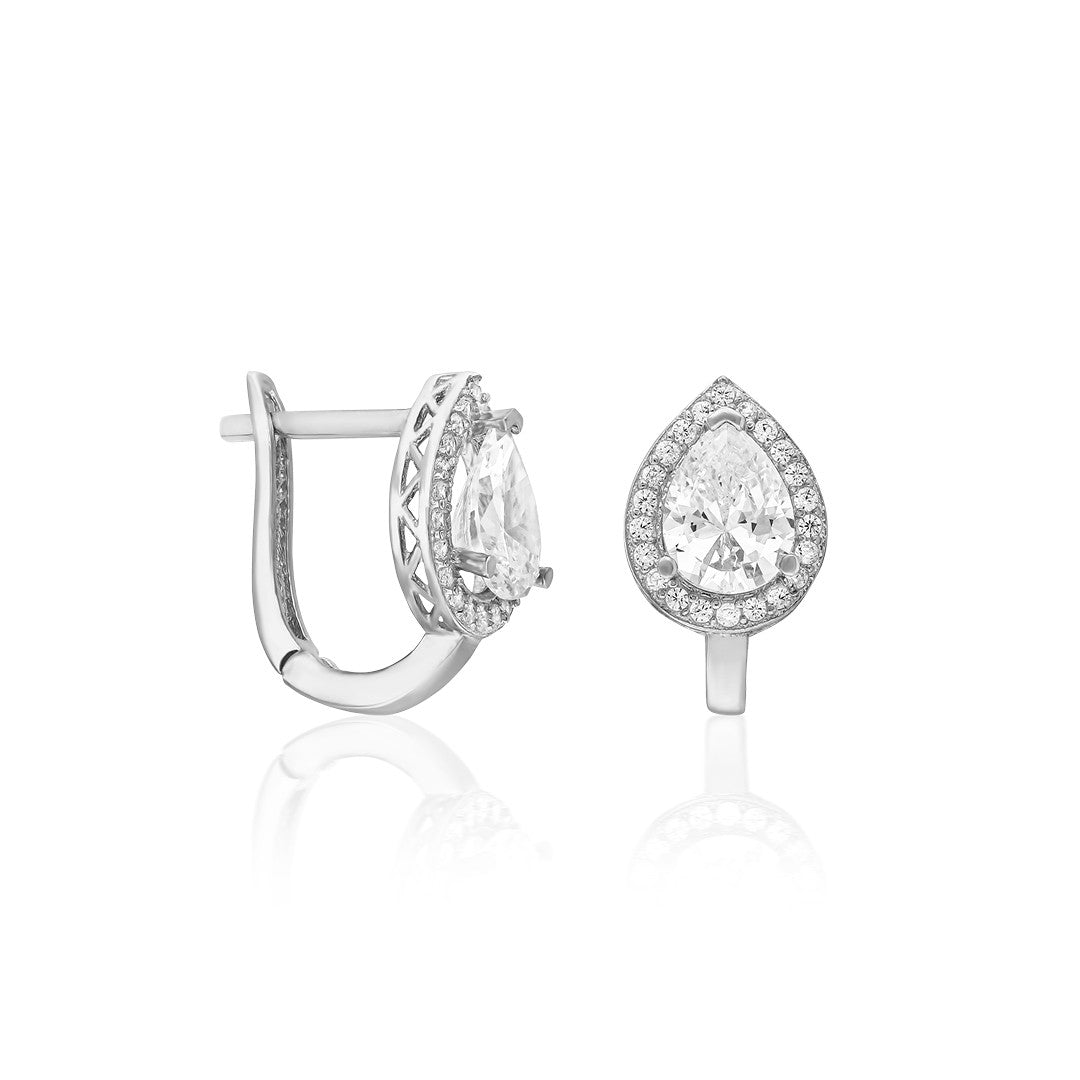 Gözyaşı Taşlı Küpe - 925 GÜMÜŞ