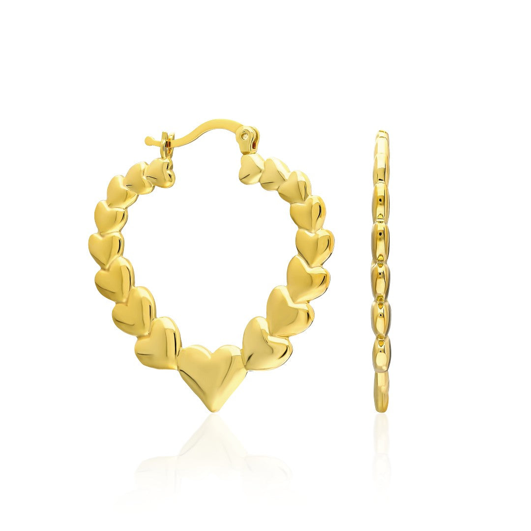 Büyük Kalp Küpe - 925 GÜMÜŞ