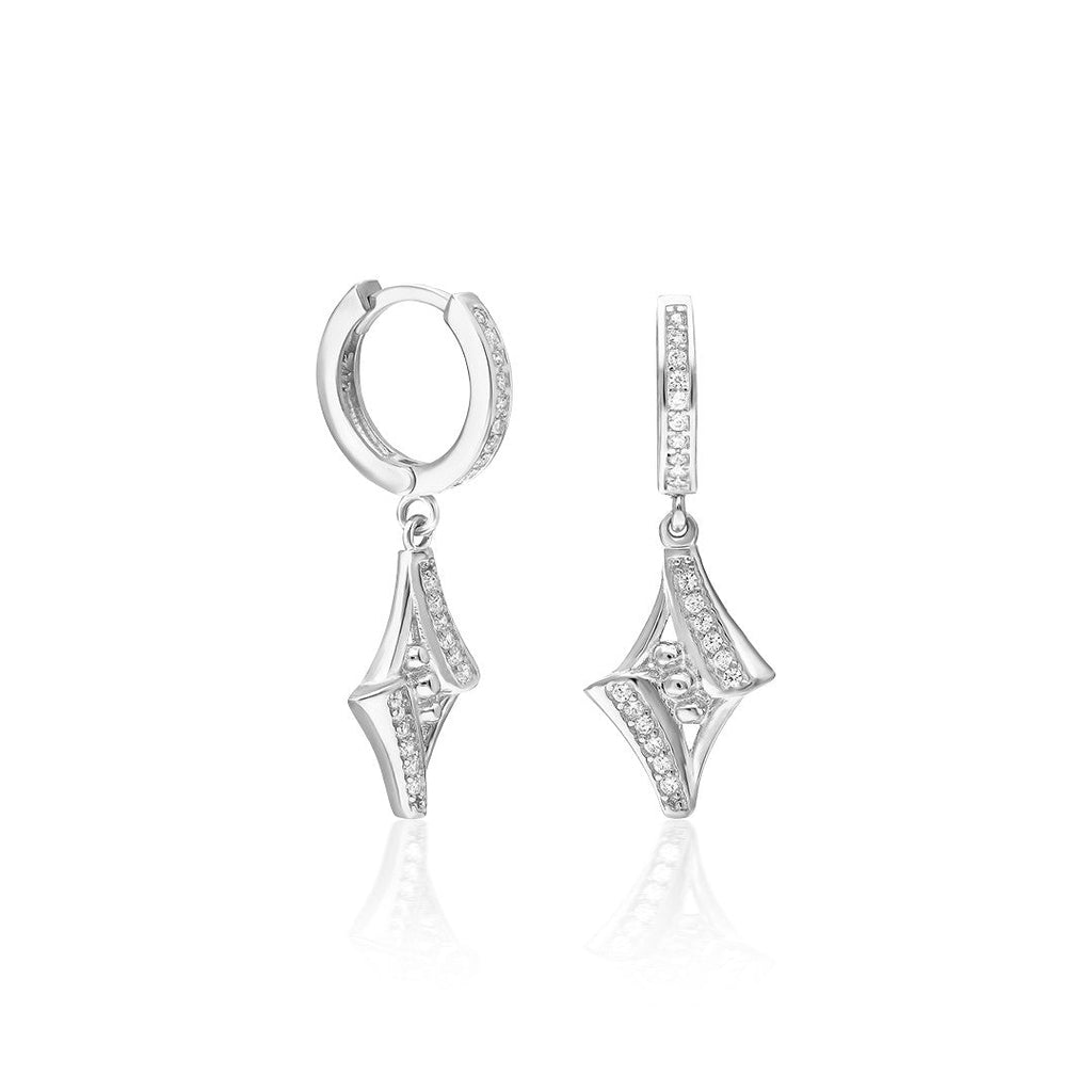 Parıltılı Disk Küpeler - 925 GÜMÜŞ