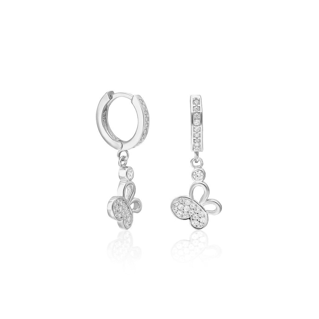 Yan Kelebek Küpe - 925 GÜMÜŞ