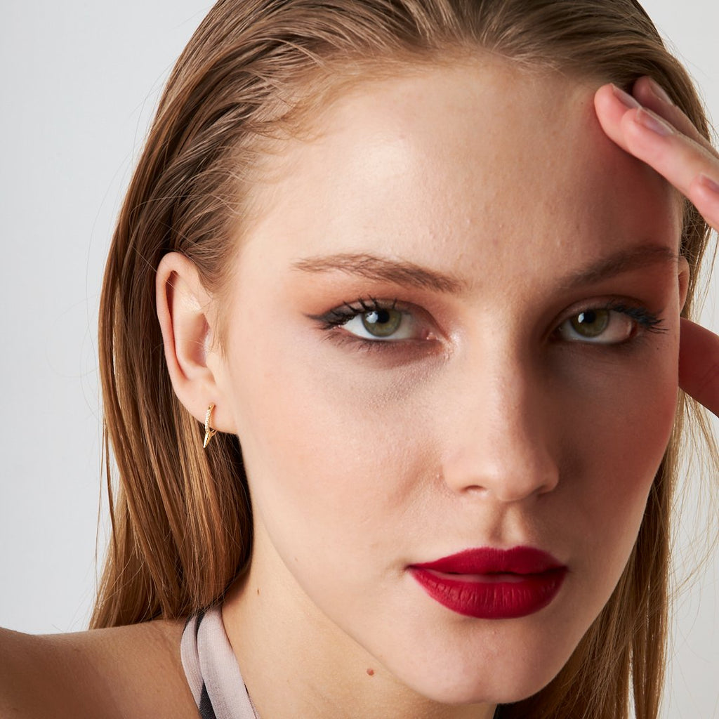 Taşlı Ok Piercing - 925 GÜMÜŞ