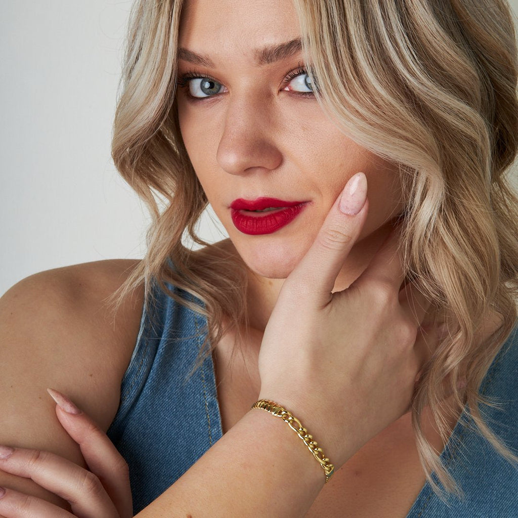 Zincir Detaylı Balıksırtı Bileklik - 925 GÜMÜŞ