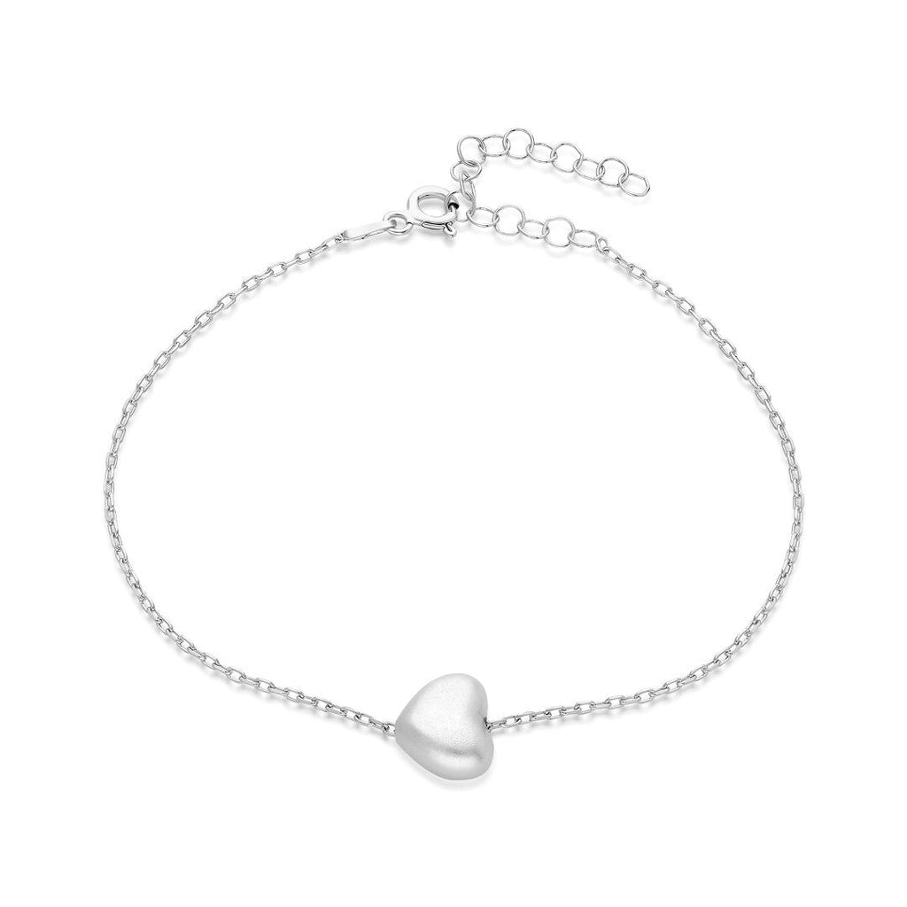 Beyaz Kalpli Bileklik - 925 GÜMÜŞ