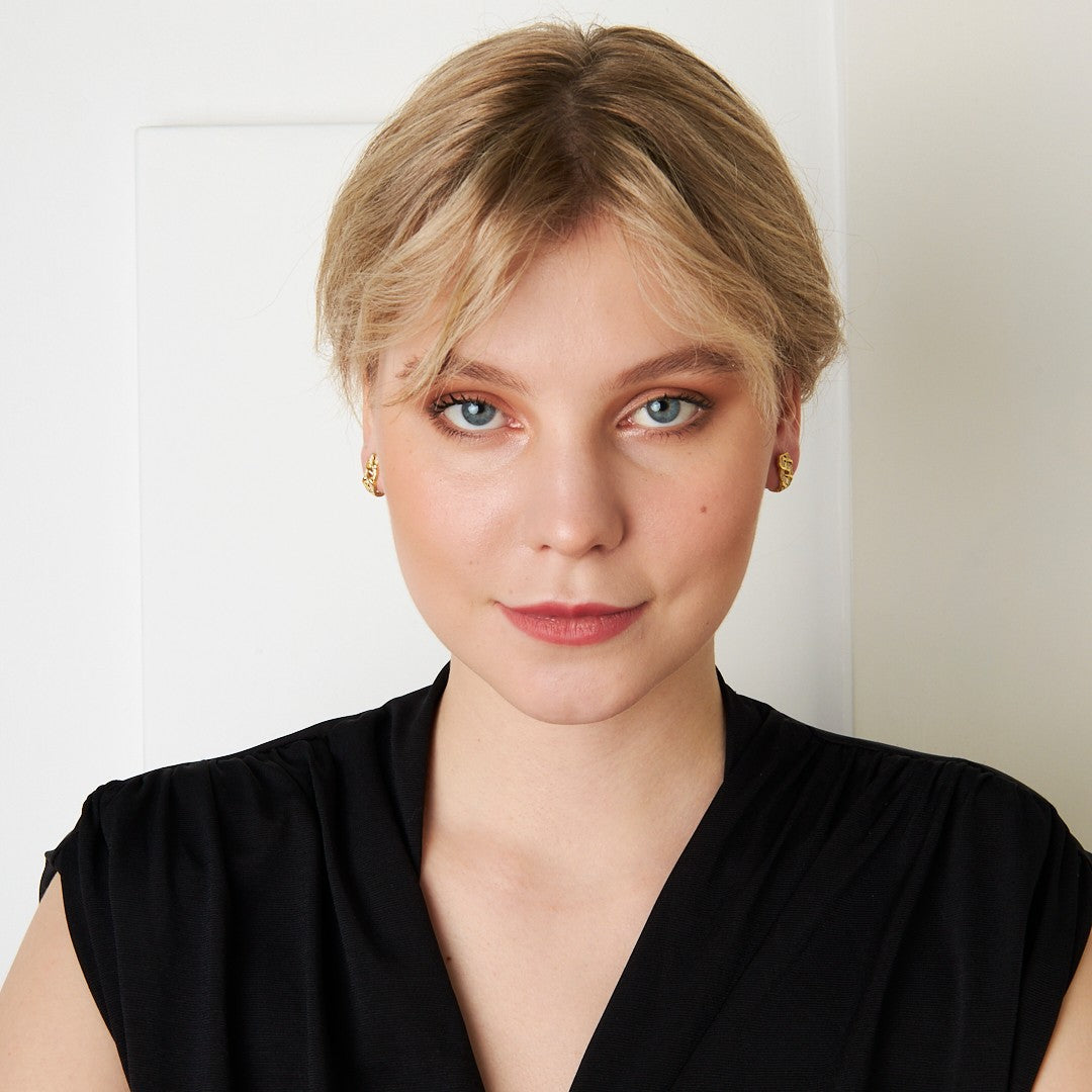 Sarmaşık Model Taşlı Küpe - 925 GÜMÜŞ