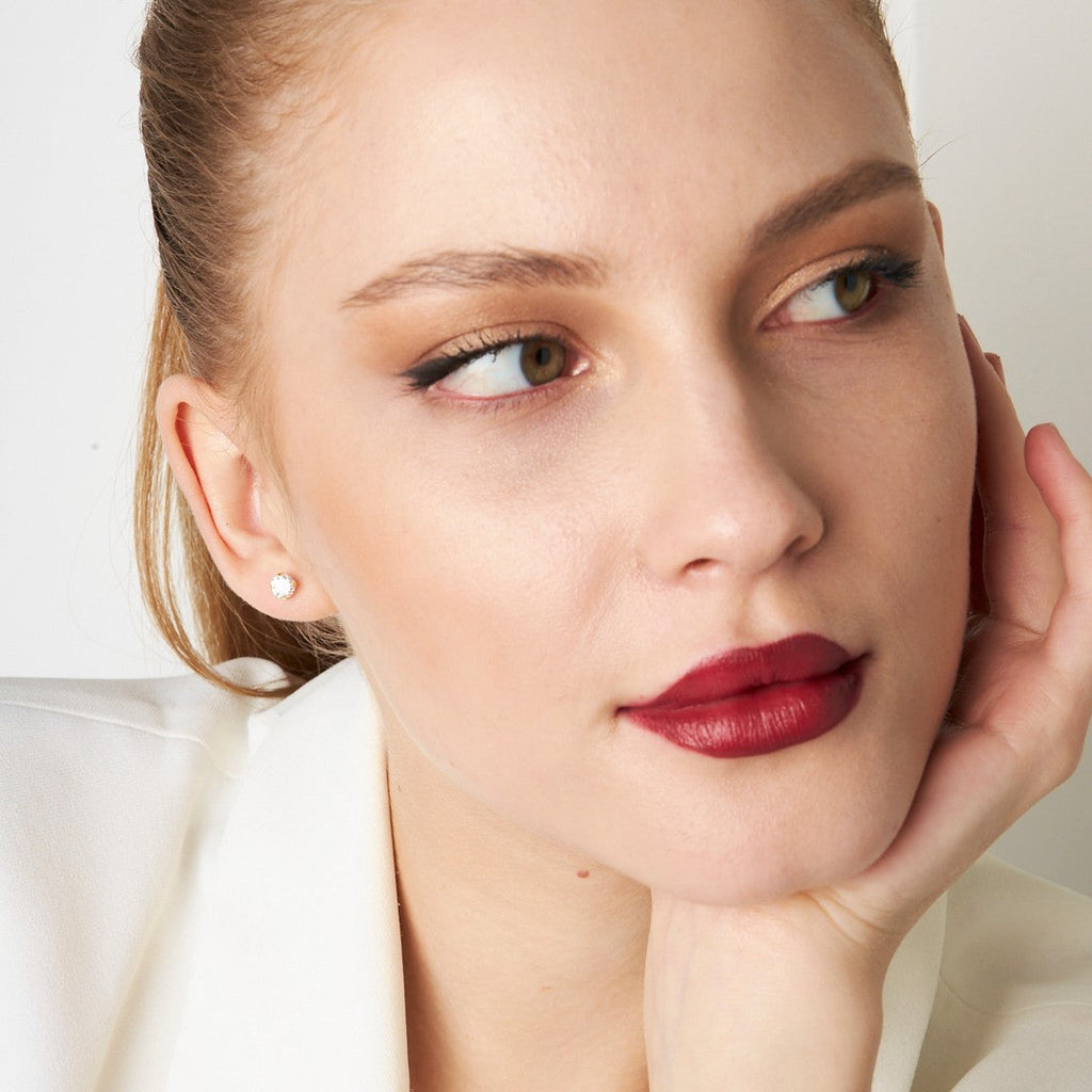 Tek Taş Küpe - 925 GÜMÜŞ