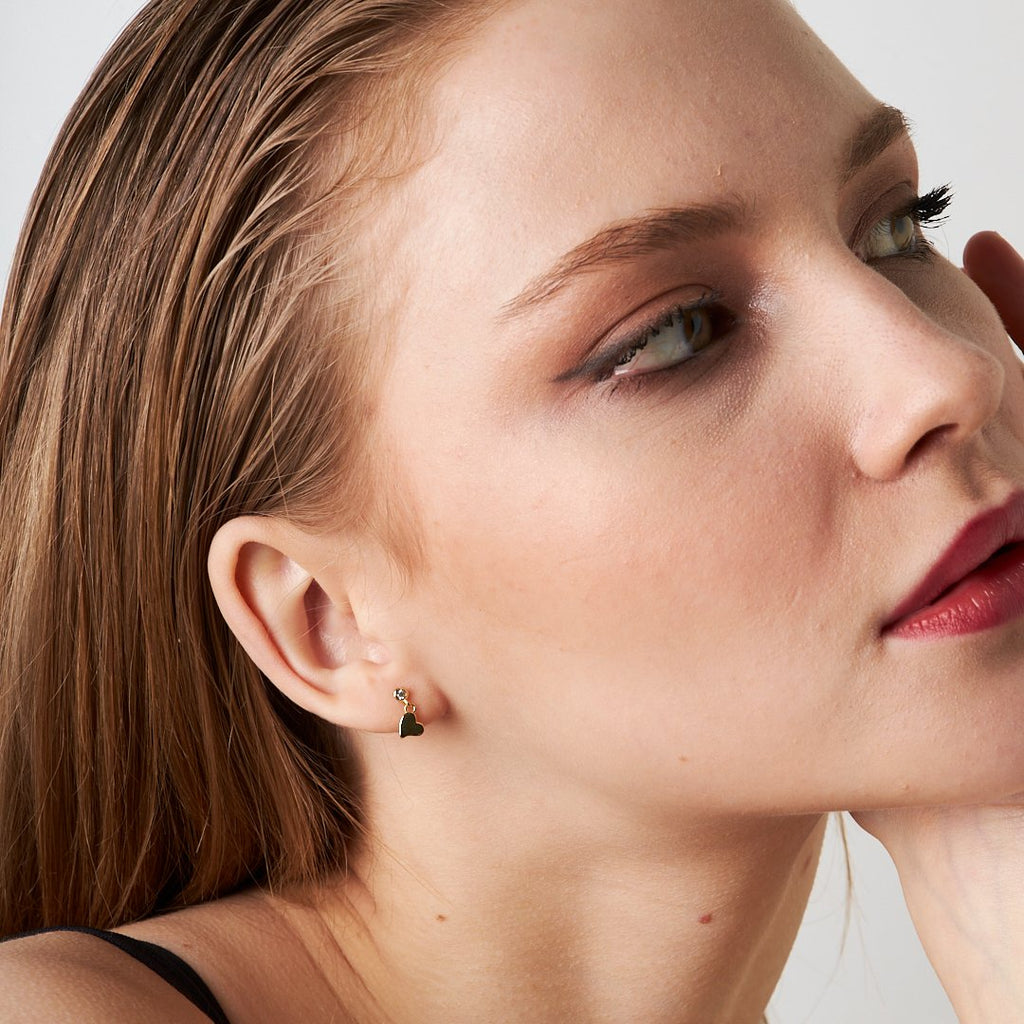 Yan Kalp Piercing - 925 GÜMÜŞ