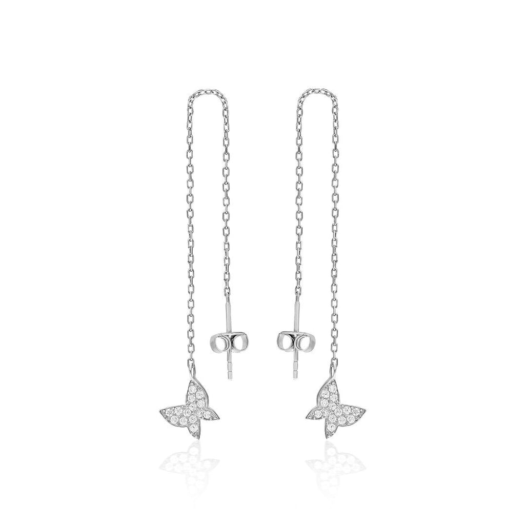 Sarkan Kelebek Küpeler - 925 GÜMÜŞ