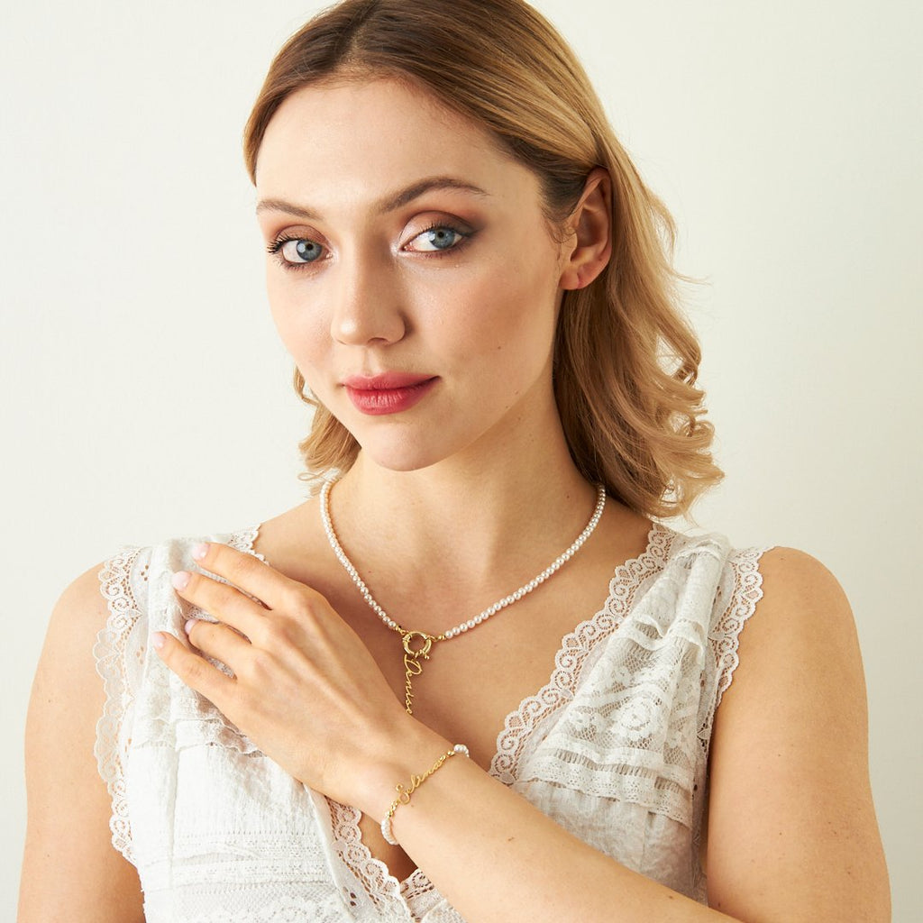 Adlandırılmış İnci Set - 925 GÜMÜŞ