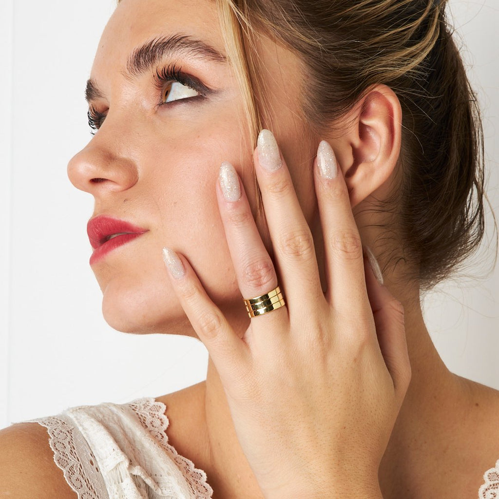 Üç Sıralı Düz Yüzük - 925 GÜMÜŞ