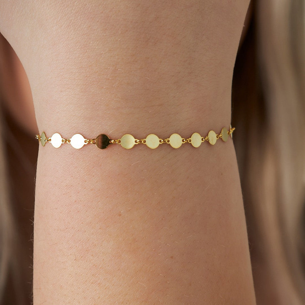 Ayna Bağlantılı Bilezik - 925 GÜMÜŞ