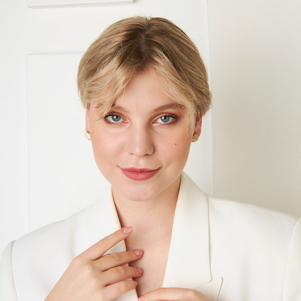 Minimal Taşlı Hayat Çiçeği Küpe - 925 GÜMÜŞ