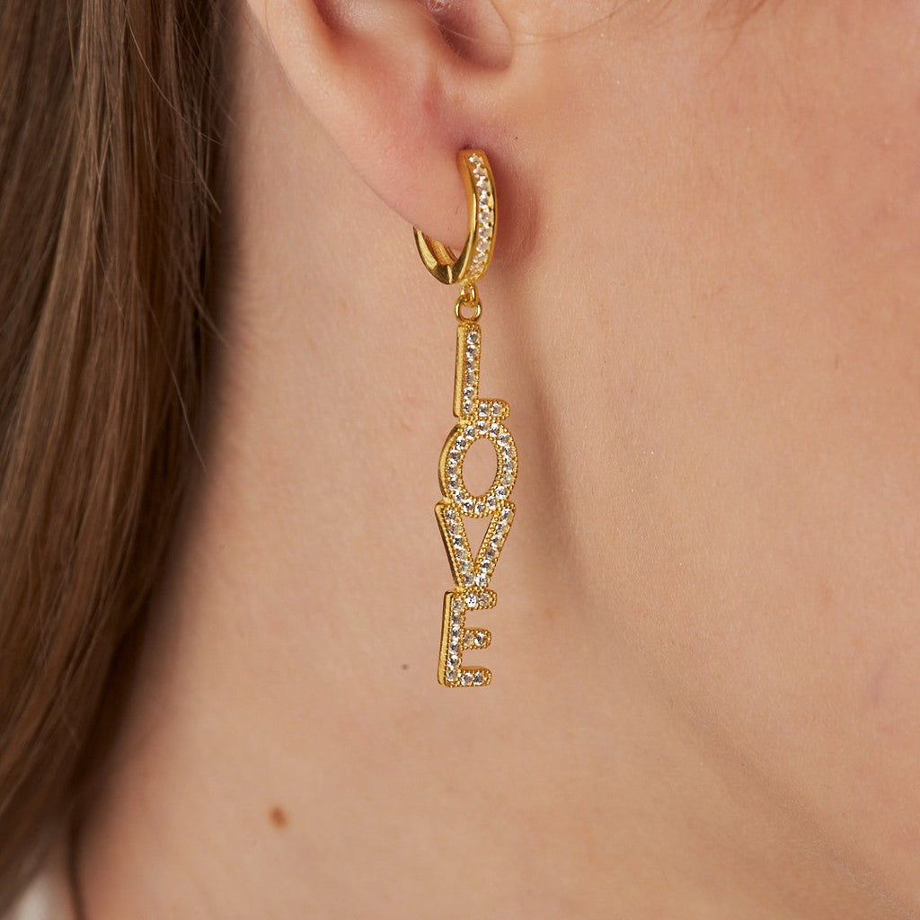 Love Küpeleri - 925 GÜMÜŞ