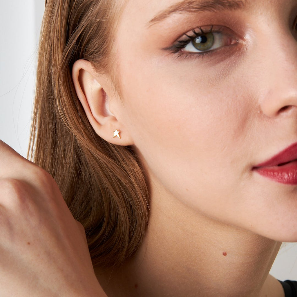 Kuyruklu Yıldız Delici Küpe - 925 GÜMÜŞ