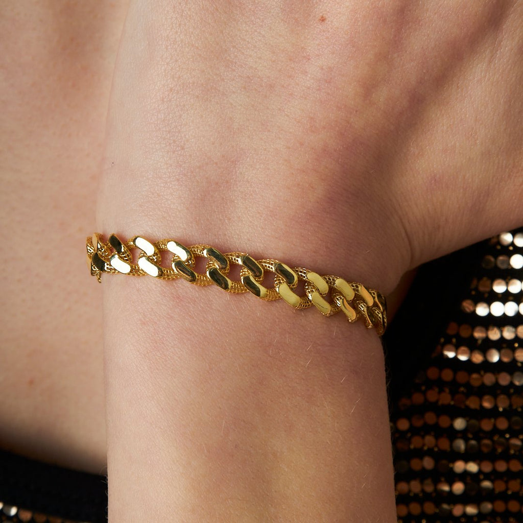 Basit Gurme Zincir Bileklik - 925 GÜMÜŞ