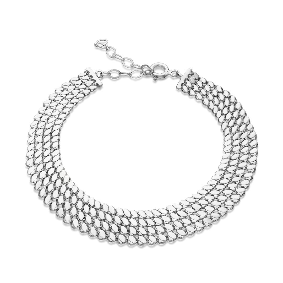 Dört Sıralı Yılan Bileklik - 925 GÜMÜŞ