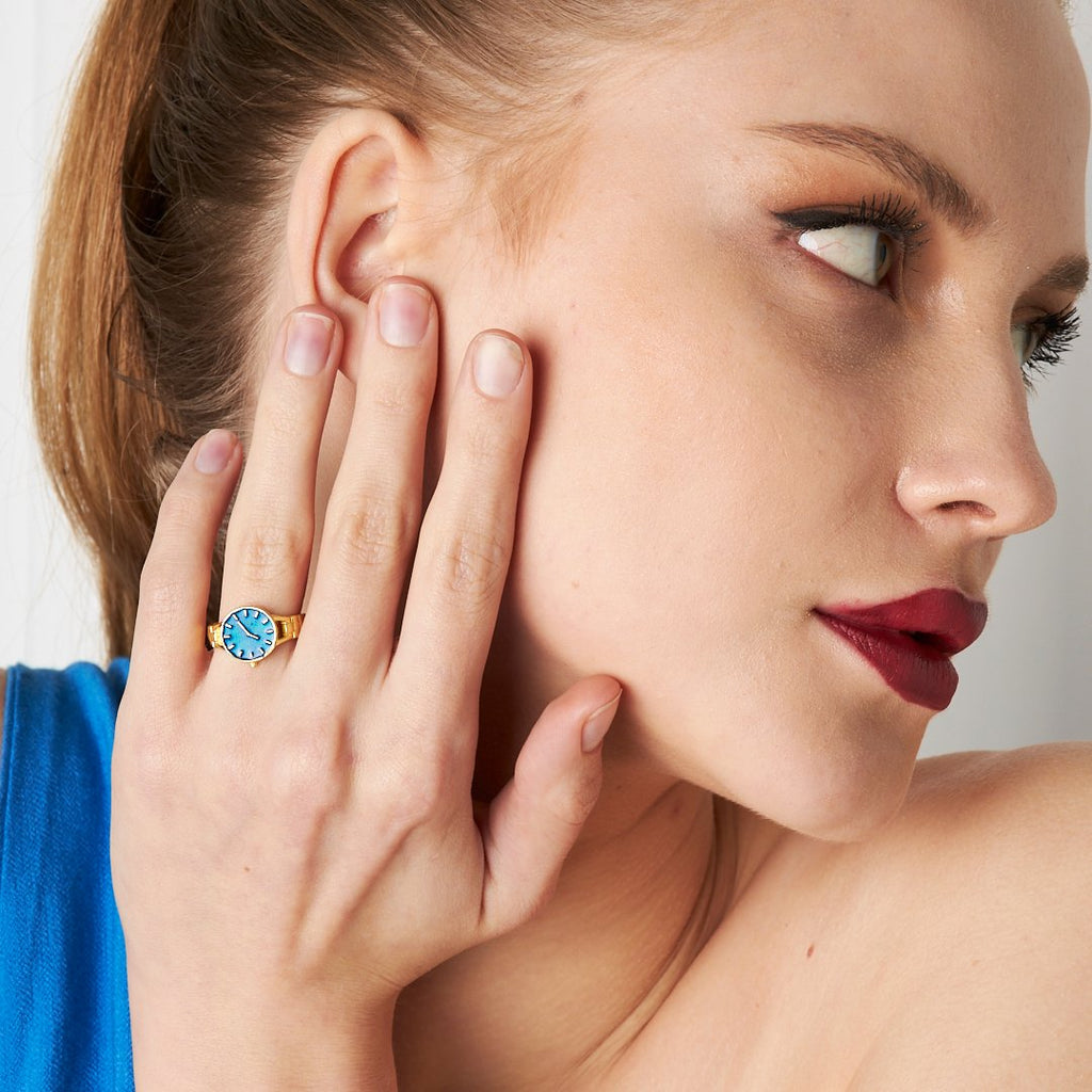 Saatli Yüzük - 925 GÜMÜŞ