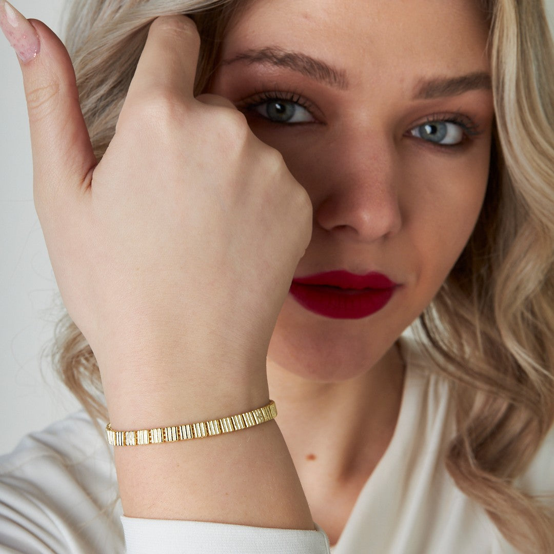 Çizgi Model Bileklik - 925 GÜMÜŞ