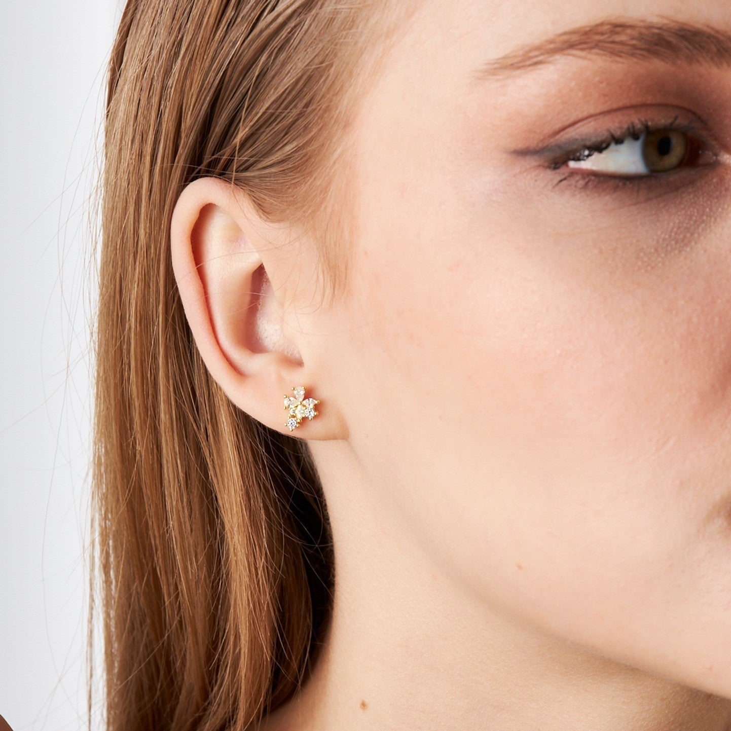 Zirkon Taşlı Titanyum Piercing - 925 GÜMÜŞ