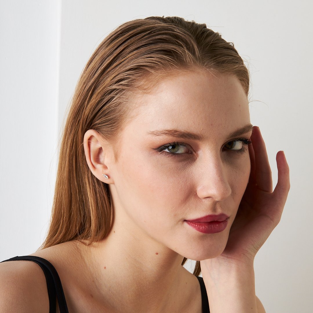 Kare  Piercingi - 925 GÜMÜŞ