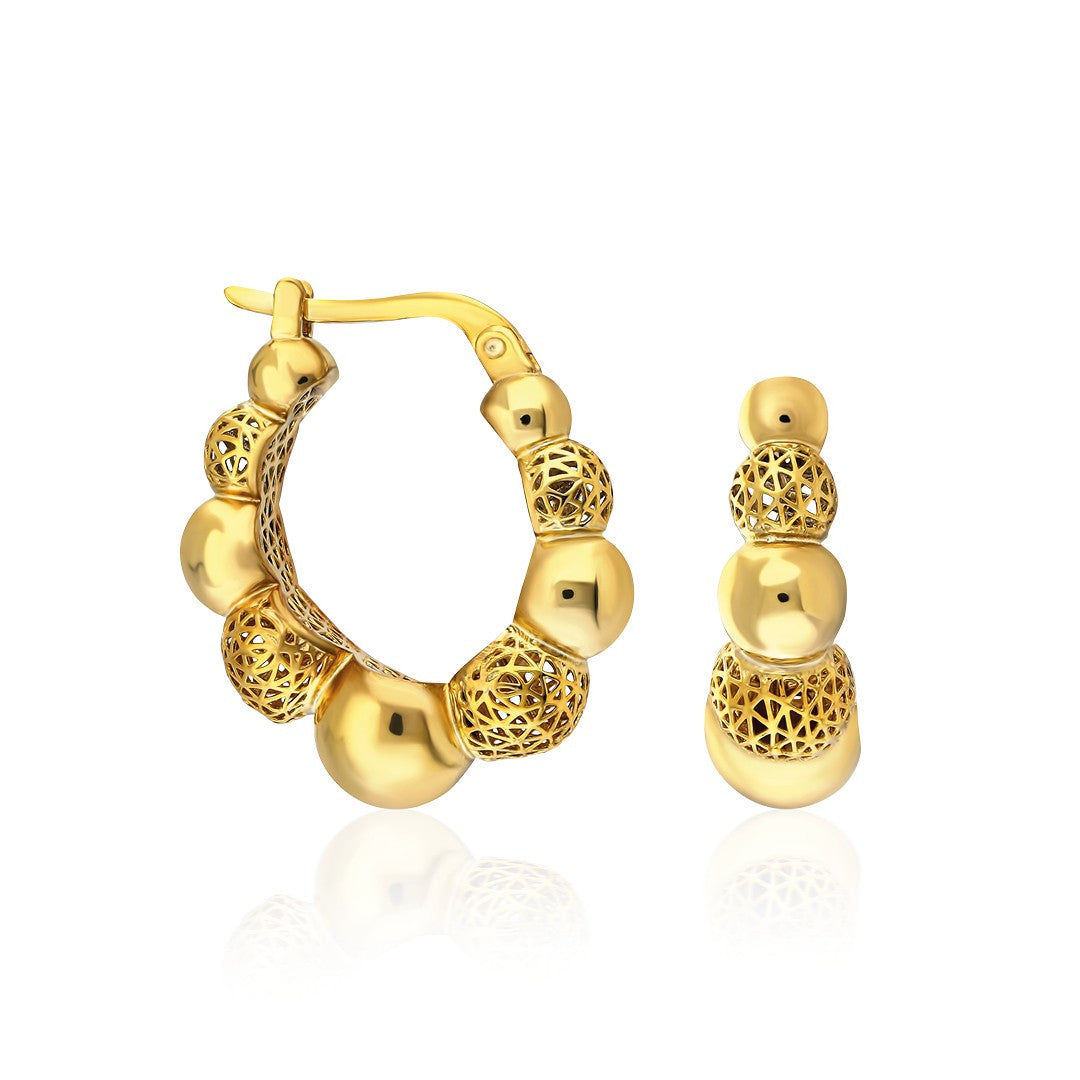 İtalyan Tasarım Taşsız Küpe - 925 GÜMÜŞ