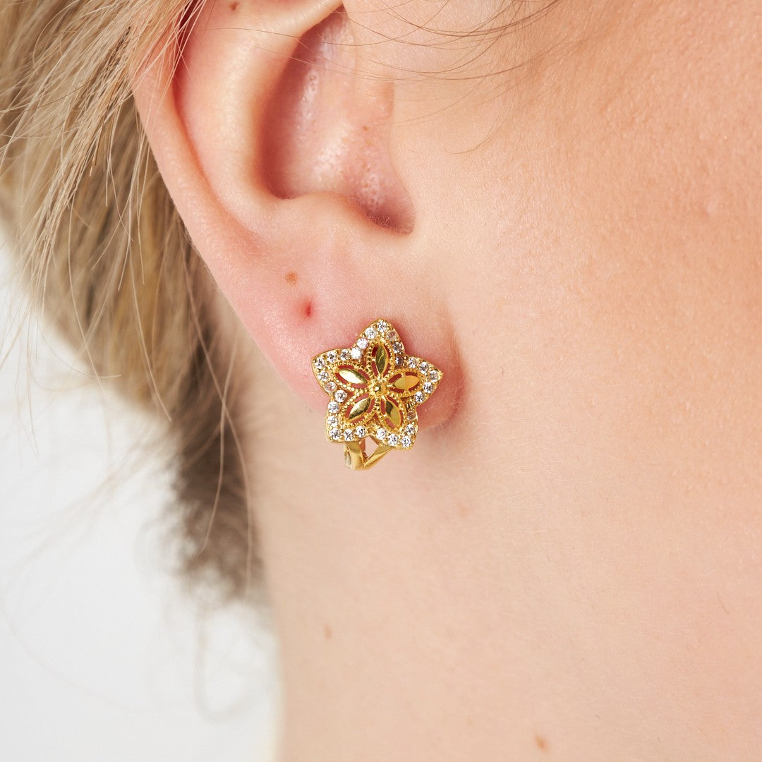 Yaşam Çiçeği Küpe - 925 GÜMÜŞ