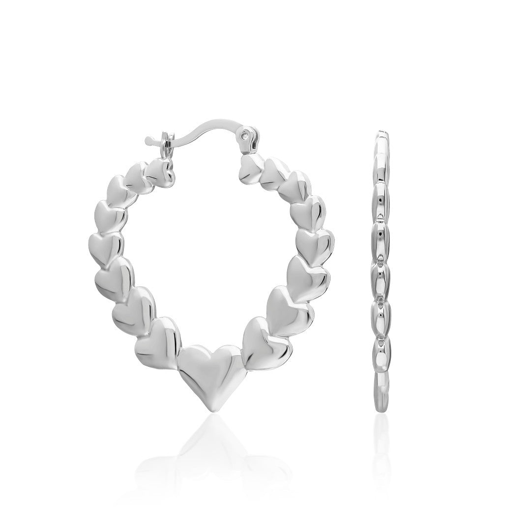 Büyük Kalp Küpe - 925 GÜMÜŞ