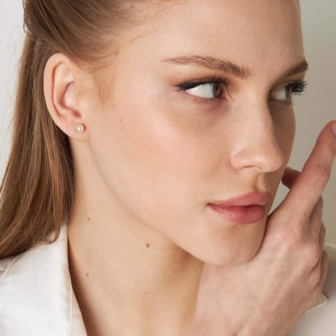 Narin İnci Küpeler - 925 GÜMÜŞ