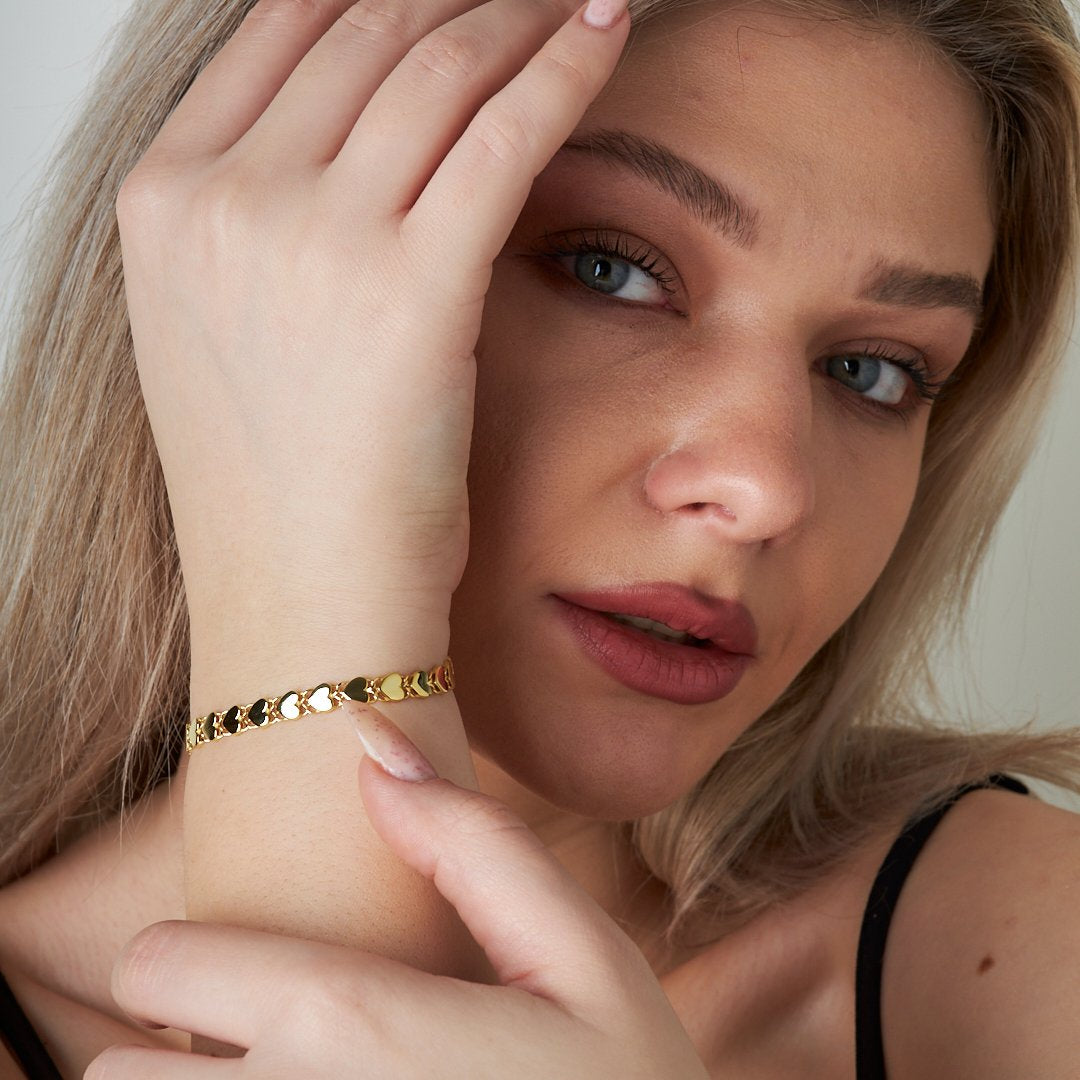 Kalpli Sıra Bileklik - 925 GÜMÜŞ