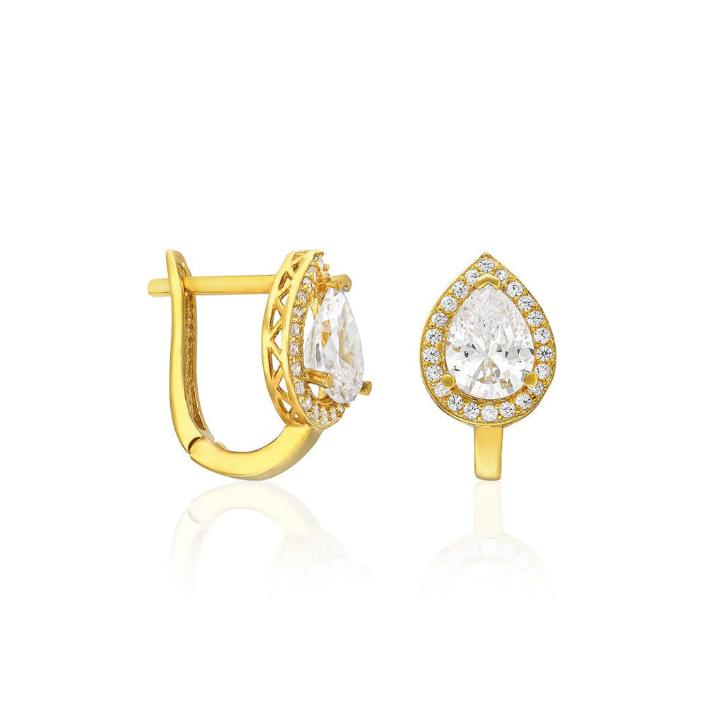 Gözyaşı Taşlı Küpe - 925 GÜMÜŞ