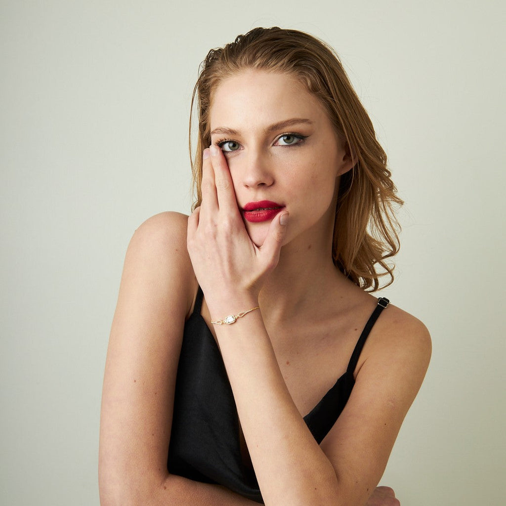 Baget Taşlı Bileklik - 925 GÜMÜŞ