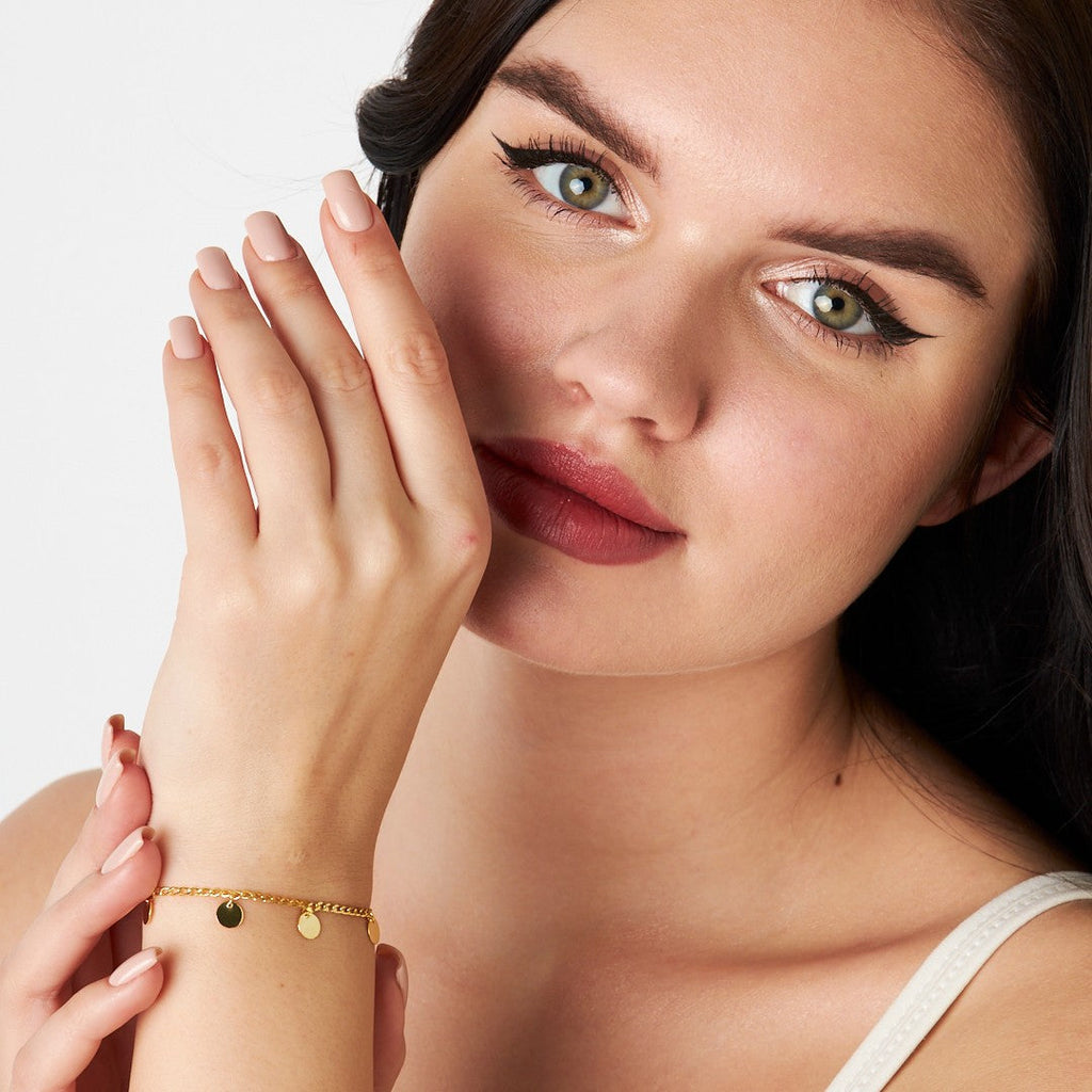 Beşli Pullu Bileklik - 925 GÜMÜŞ