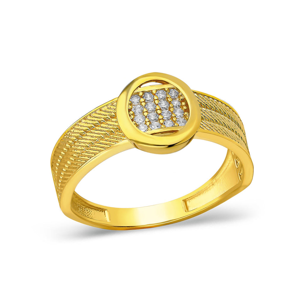 Üç Sıra Taşlı Yuvarlak Model Hasır Yüzük - 925 GÜMÜŞ