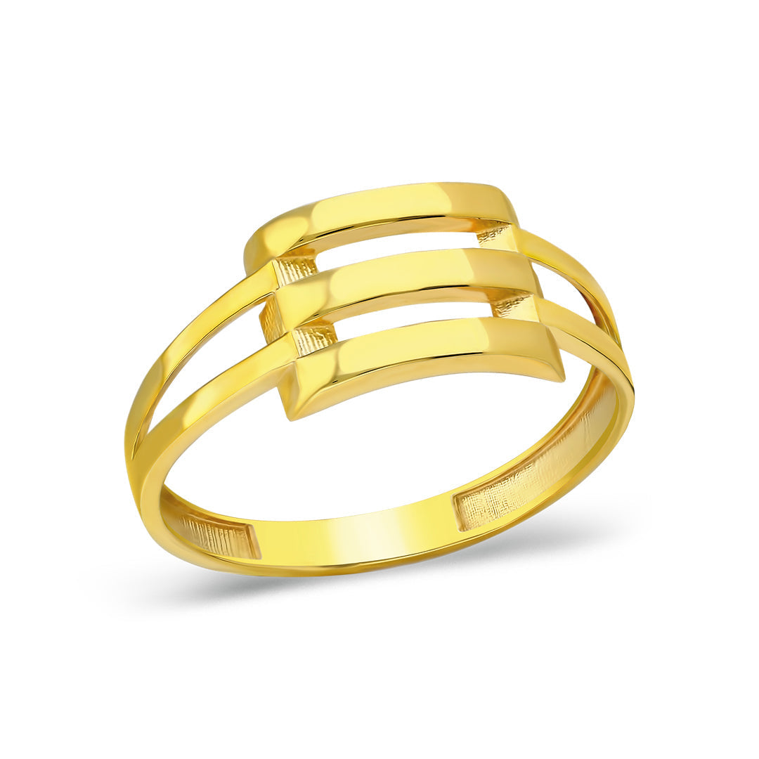 Üçlü Pürüzsüz Kaburga Yüzük - 925 GÜMÜŞ