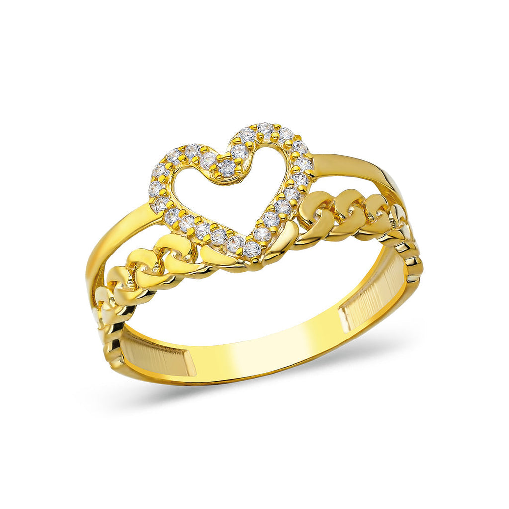 Kalpli Taşlı Yüzük - 925 GÜMÜŞ