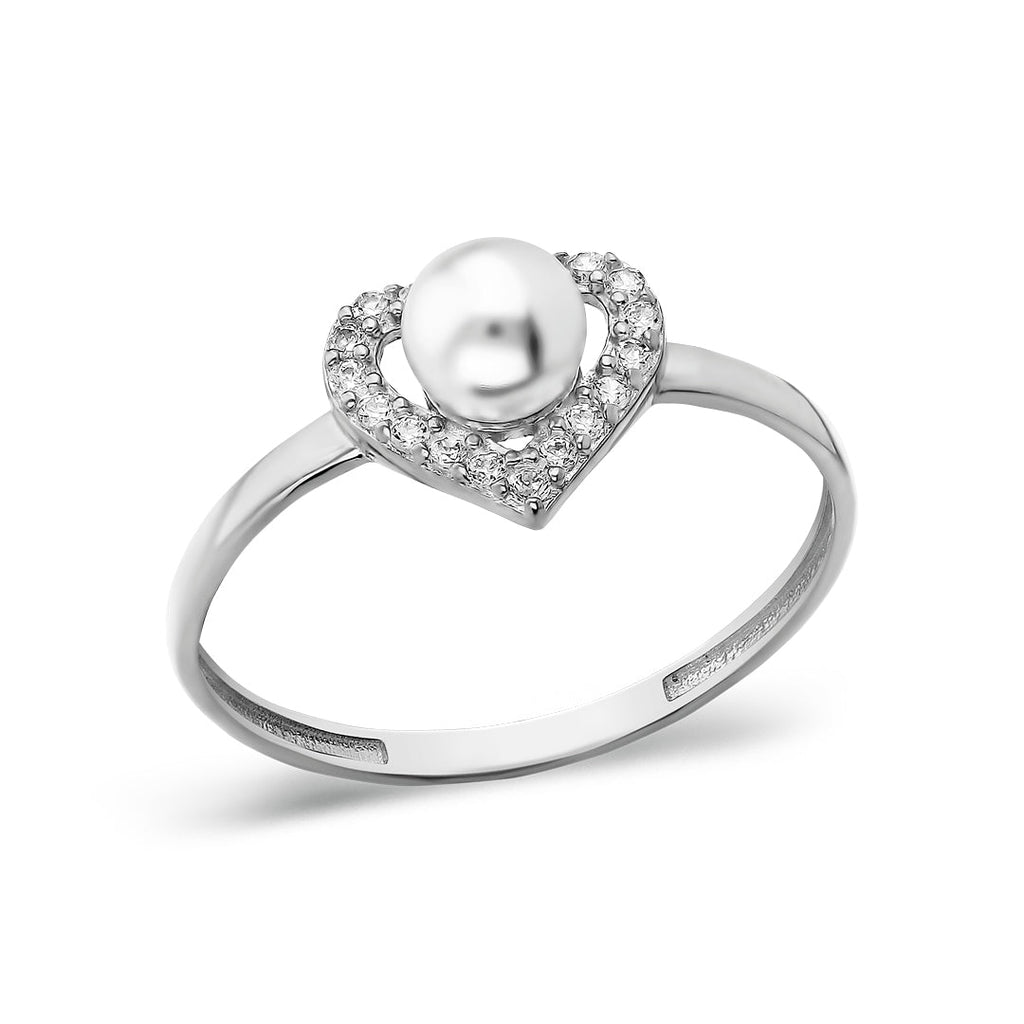 Kalpli İnci Yüzük - 925 GÜMÜŞ