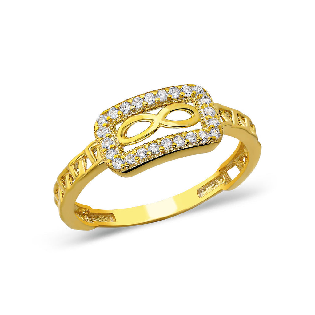Detaylı Taşlı Sonsuzluk Yüzük - 925 GÜMÜŞ